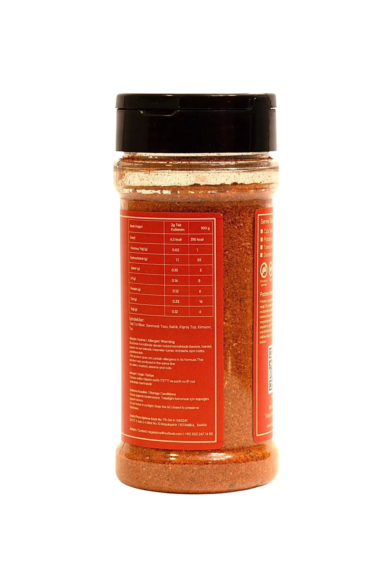 Hege Spice'tan %100 Organik Patates Baharatı 