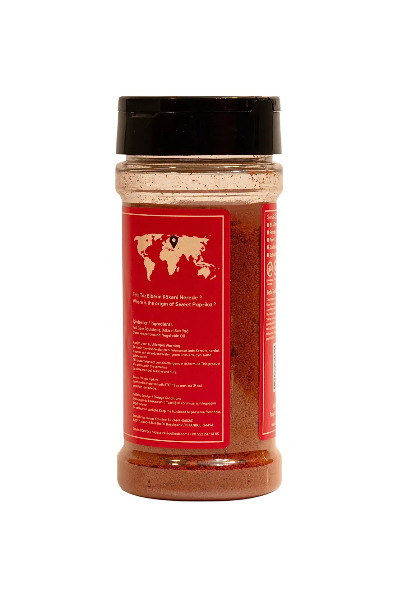 Tütsülenmiş Tatlı Toz Biber  - Hege Spice Katkısız Lezzet